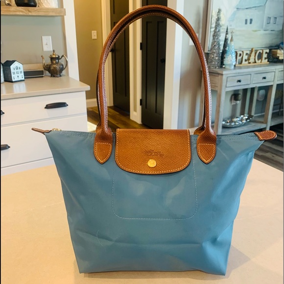 Longchamp Handbags - LONGCHAMP Sky Blue Tote Bag Purse